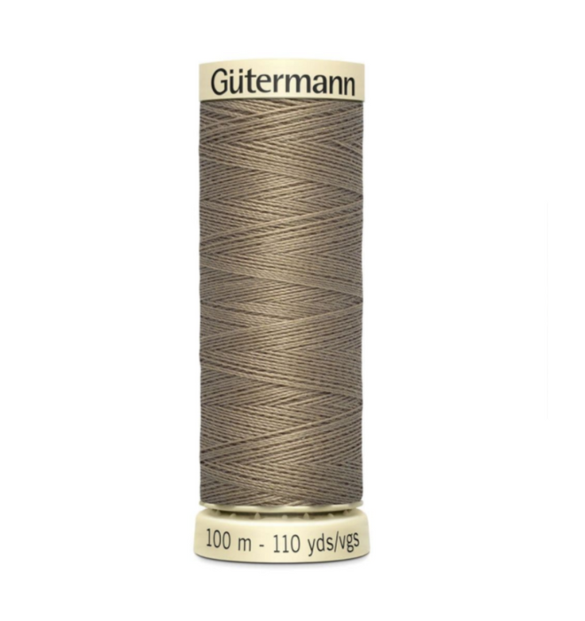 Col. 724 Gutermann Sew All Thread 100m Premium Quality 100% - Light Matt Brown