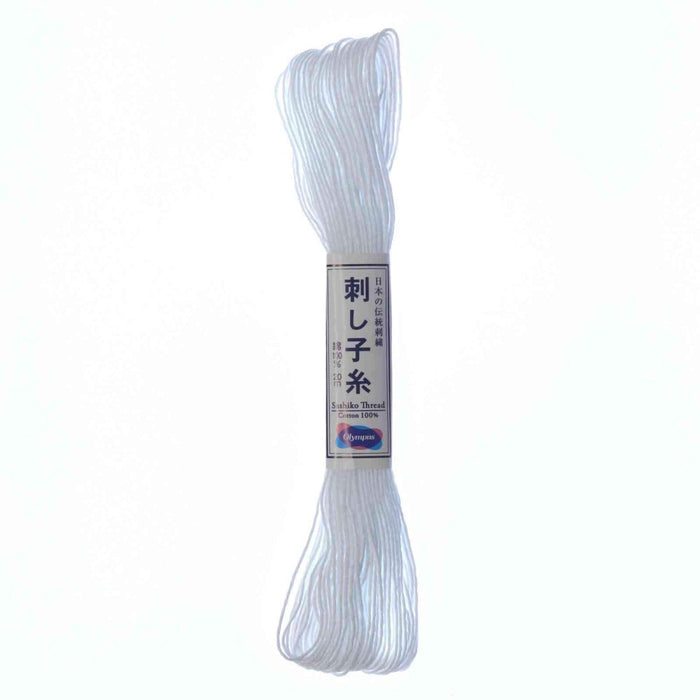 Sashiko Olympus Thread Solid Colour - Col: 1# White Color