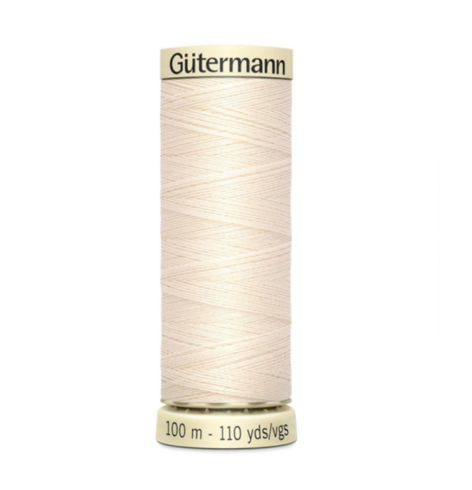 Col. 802 Gutermann Sew All Thread 100m Premium Quality 100% - Porcelain