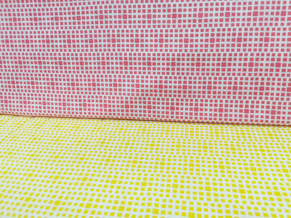 Fabric 100% Premium Cotton Yellow Square Elements Simple Designs OEKO TEX Standard 100 Certified Yellow Square Elements Simple Design 1yard x 42"