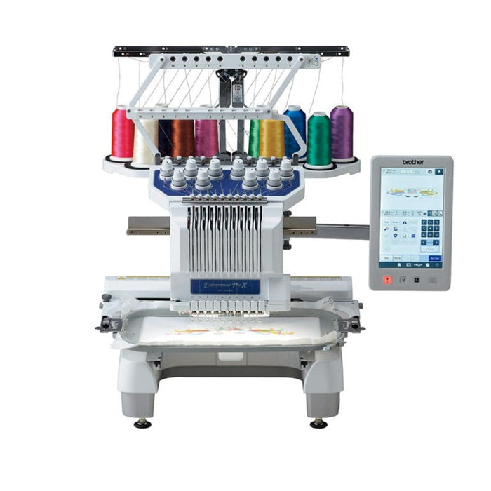 Brother PR1055X Embroidery Machine - 10 Color Cylinder Bed for Cap, Shoe, Towel and Sleeve Embroidery Brother PR-1055X - 10-Needle Embroidery Machine