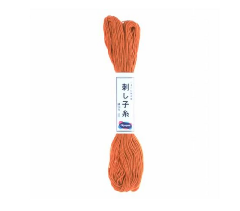 Sashiko Olympus Thread Solid Colour- Col: 4#124 Carrot Orange Color