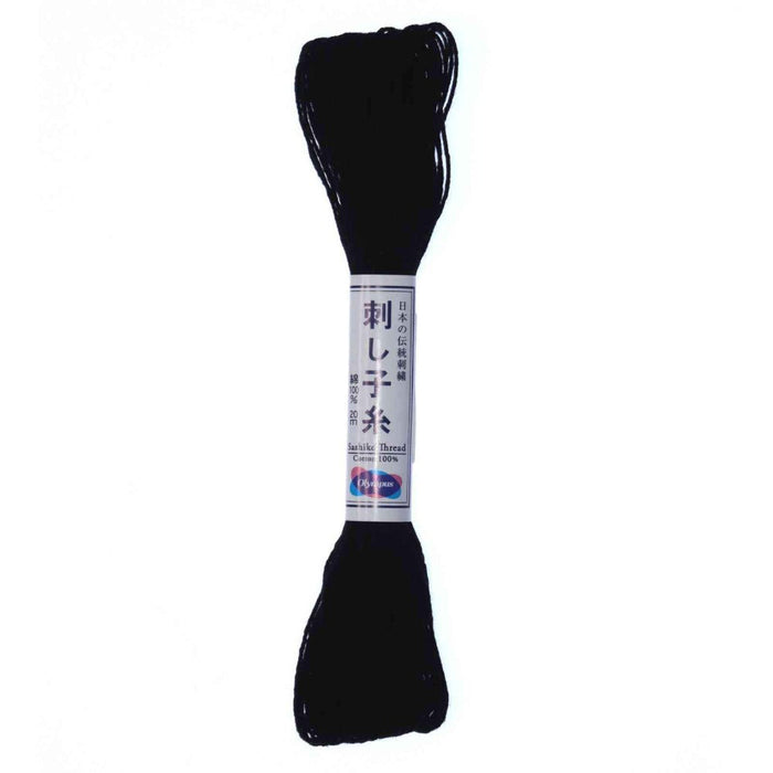 Sashiko Olympus Thread Solid Colour - Col: 20#111 Black Color