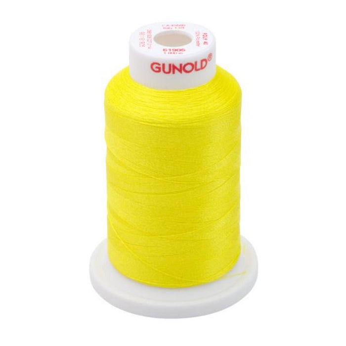 Gunold Embroidery Thread- POLY 40- 1000m- 61905- Bright Yellow Neon