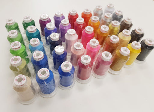 40 most popular colors pack. Embroidery thread, 1000 meter, size 40, 100% Polyester. Gunold 
