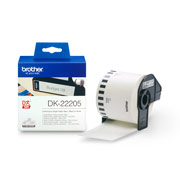Brother DK-22205 62mm x 30.48m Continuous Paper Tapes Black on White - Label Printer Consumables | Sewing Machine Singapore - Sewing.sg