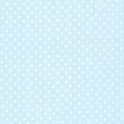 Sevenberry Baby Basic Double Gauze Small Polka dots - Baby Blue OEKO TEX Standard 100 Certified 100% Cotton Fabric by Robert Kaufman