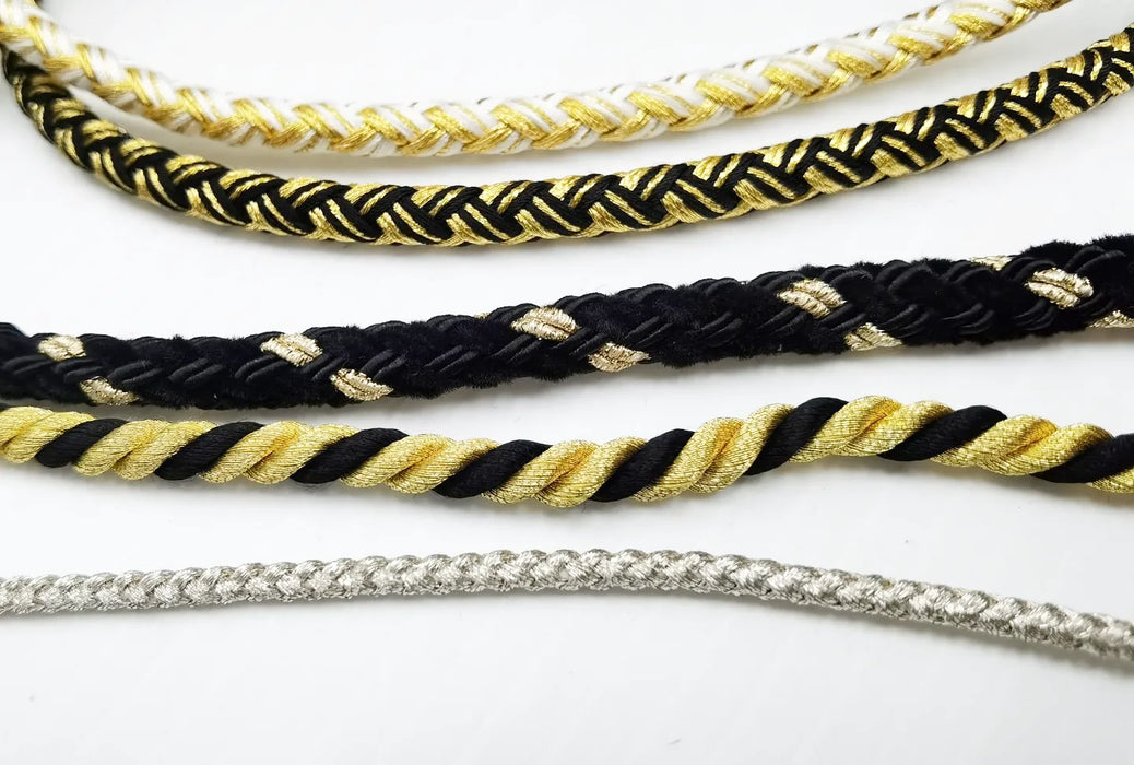 Polyester Braided Strings with beautiful design Made in Japan | Great for bags, pets leashed, drawstring pouches etc