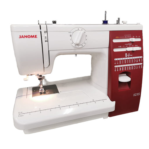 Janome 523S Sewing Machine, front view.