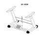 Sewing Machine Metal Stand; High Quality; Adjustable height 27~33 inches; 68cm to 84cm.