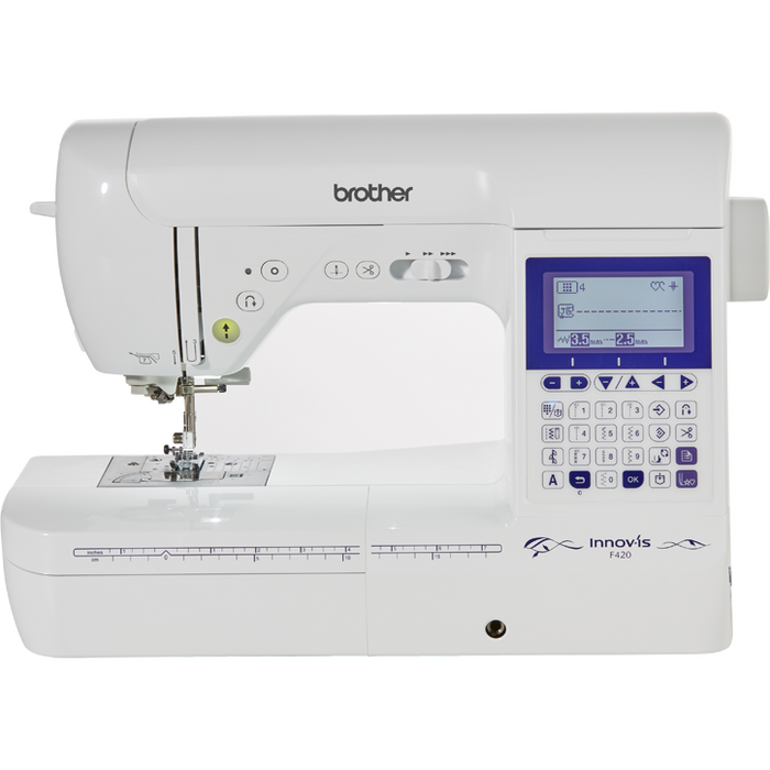 Brother Sewing Machine F420. Innov-is F420 Best for General Sewing & Quilting Amateur. Wider Throat Space, "Knee It" presser lifter. 2 Years warranty
