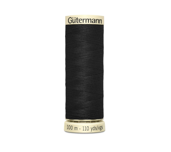 Col. 000 Gutermann Sew All Thread 100m Premium Quality 100% - Black