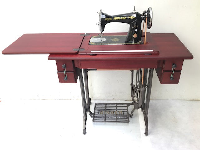 Jewel Rich Traditional Sewing Machine - Traditional, Treddle with Table & Stand
