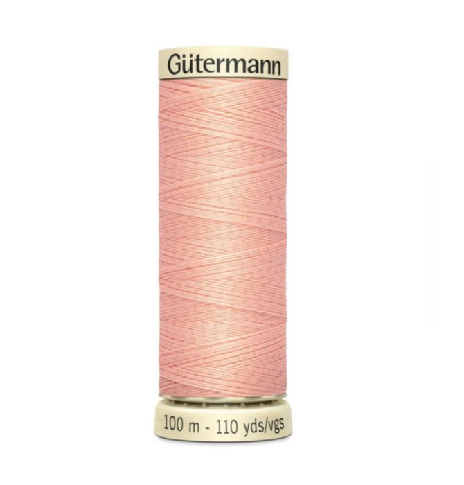Col. 165 Gutermann Sew All Thread 100m Premium Quality 100% - Light Peach