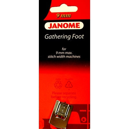 Janome Gathering Foot for 9mm Max. Stitch Width Machines (Janome Original)(Part No.: 202096005)