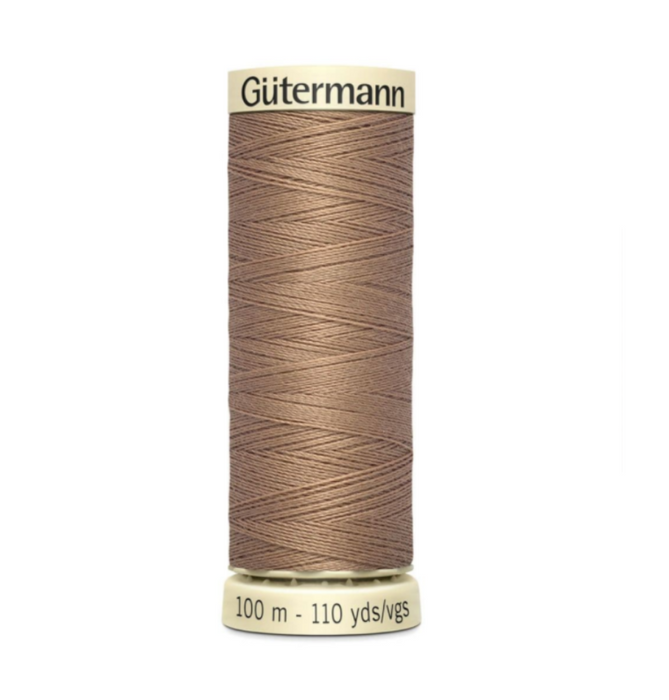 Col. 139 Gutermann Sew All Thread 100m Premium Quality 100% - Matt Light Brown