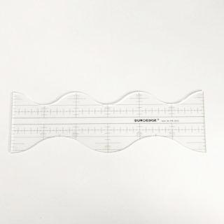 Duroedge Wave Ruler (Short) - Quilting Ruler (KR-2523) - Big Wave