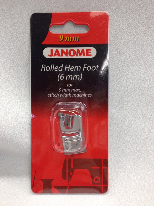 Janome Hemmer Foot Rolled Hem Foot 4mm or 6mm (Original) for 9mm Max. Stitch Width Machines