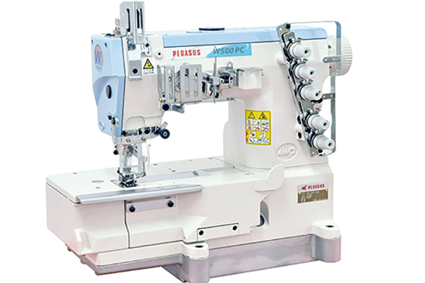 Pegasus Flatbed Interlock Stitch Machine or Coverstitch Machine. W500PC Series ECO Selection.