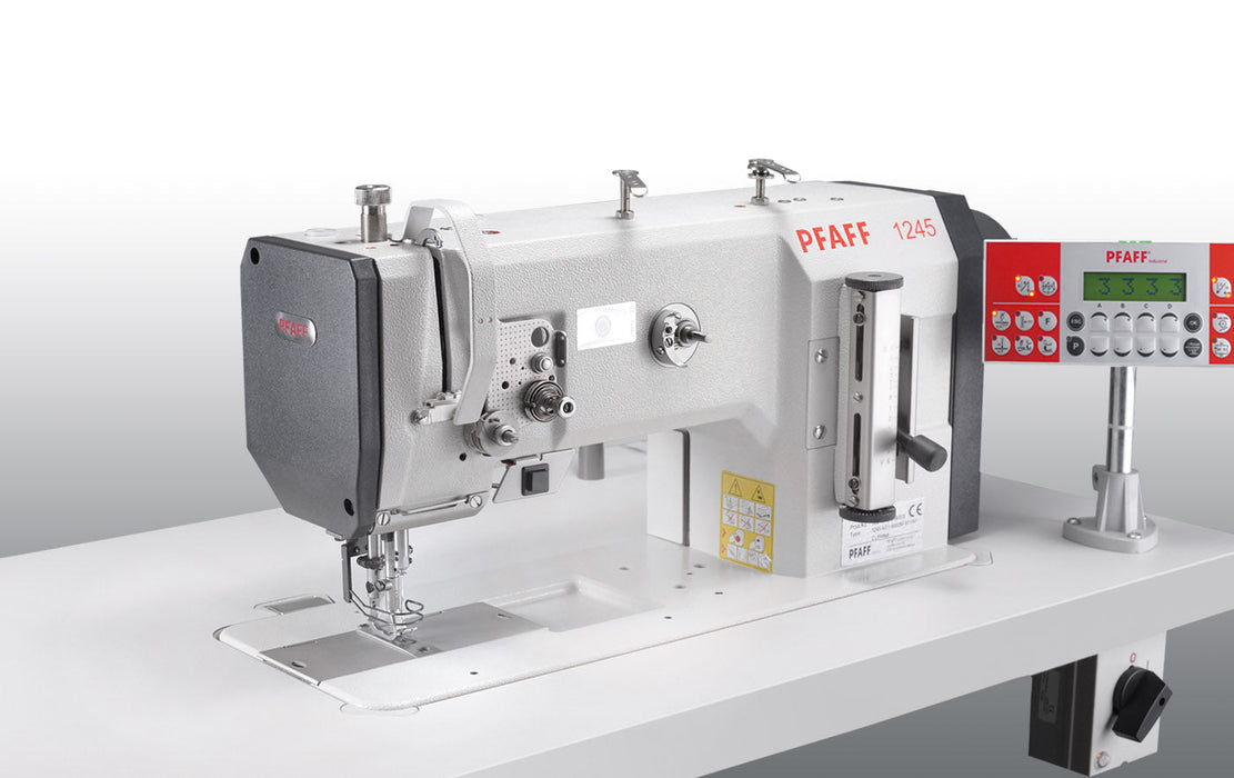 PFAFF 1245-6/01 CLPMN8 - Industrial Single Needle Heavy Duty Flat-Bed Lockstitch Machine Machine + Servo Motor Drive