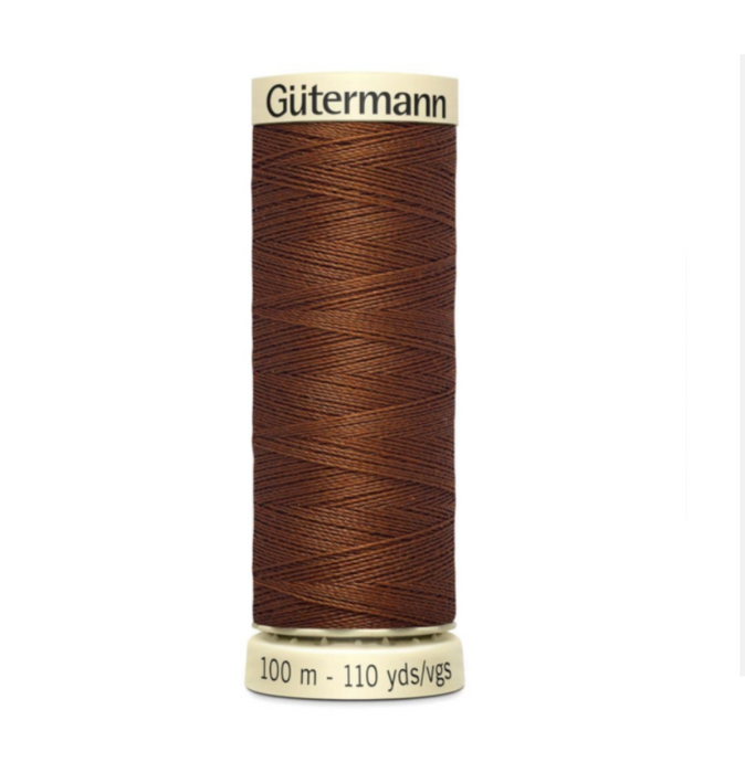 Col. 650 Gutermann Sew All Thread 100m Premium Quality 100% - Bright Brown