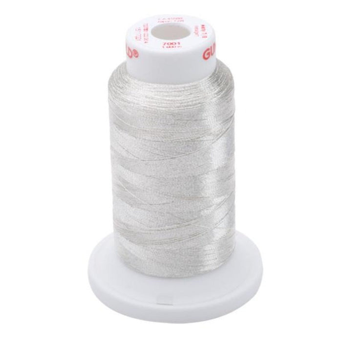 Gunold Embroidery Threads- METY 7/2- 7001- Silver