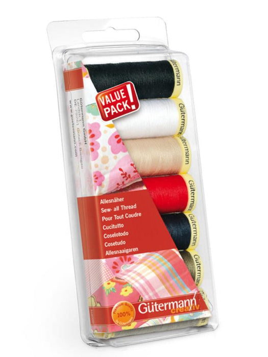 INSTOCK Gutermann Creativ Premium Quality 100% Sew - 7 Reels Sew-all Thread 100 m - Made in Germany.