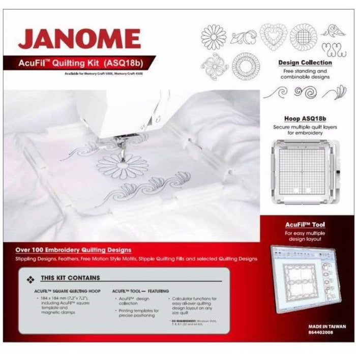 Janome Acufil™ Quilting Kit wth Hoop