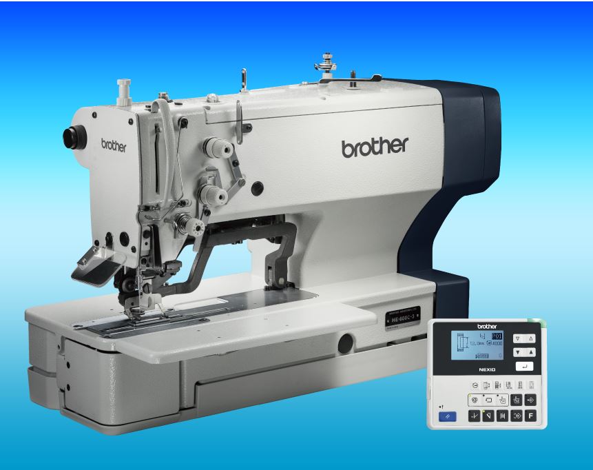 HE-800C - Electronic Direct Drive Lockstitch Button Holer Complete Set With Table , Stand and Castor Wheels HE-800C-3
