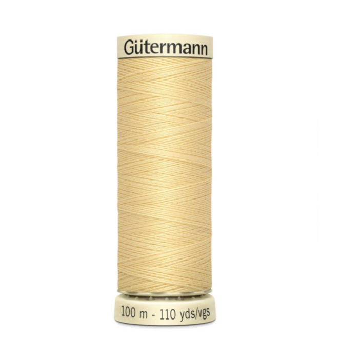 Col. 325 Gutermann Sew All Thread 100m Premium Quality 100% - Light Yellow