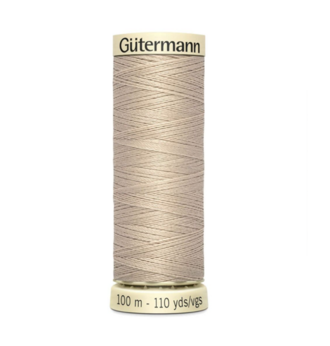 Col. 722 Gutermann Sew All Thread 100m Premium Quality 100% - Champagne Beige