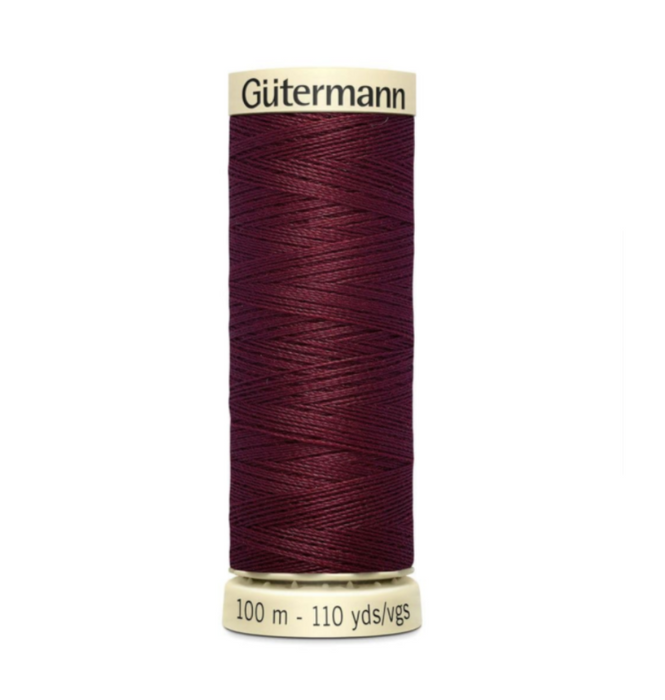 Col. 369 Gutermann Sew All Thread 100m Premium Quality 100% - Dark Red