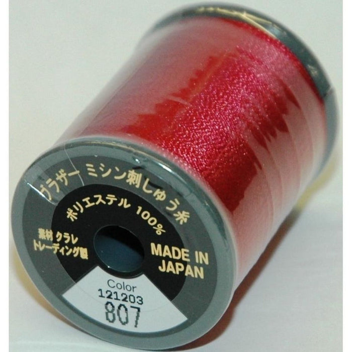 Col. 807 Brother Embroidery Threads -Carmine