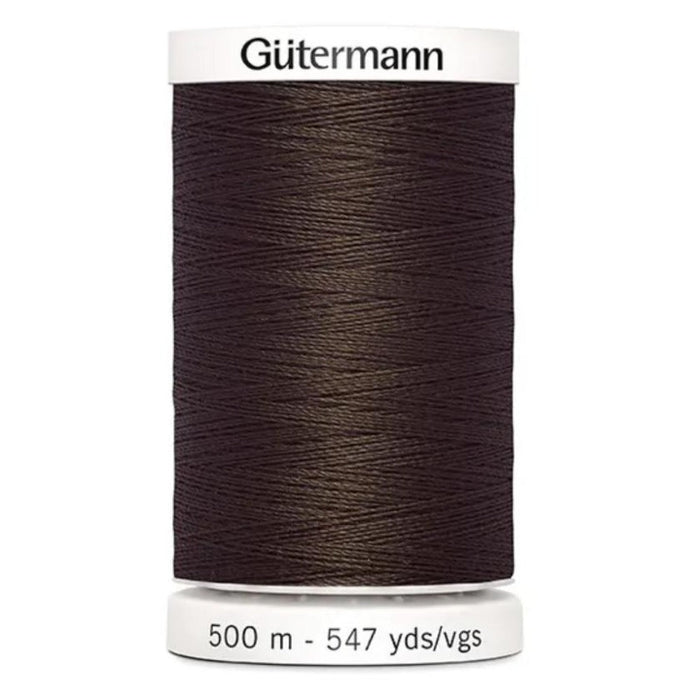 Col. 694 Gutermann Sew All Thread 500m Premium Quality 100% - Dark Brown Color