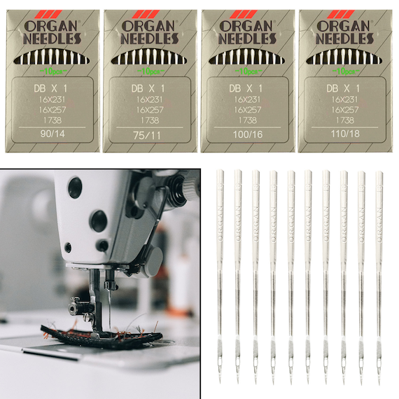 16x257 Needles for Industrial Sewing Machines (Box of 100)